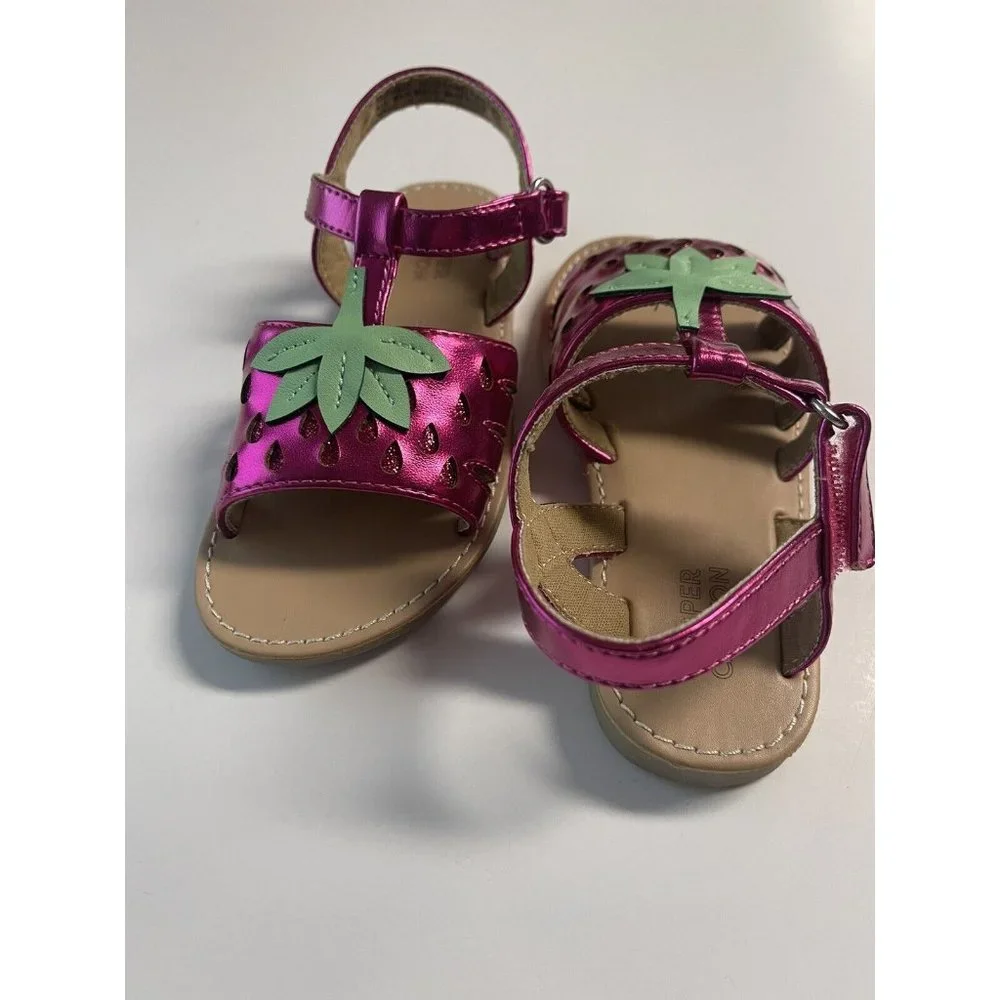 Harper Canyon Strawberries Pink Sandal Girls Toddler Size 7 and 9